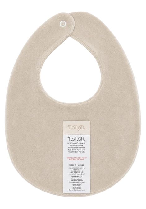 Bavetta neonato beige in velluto NANAN | CON053BEIGE