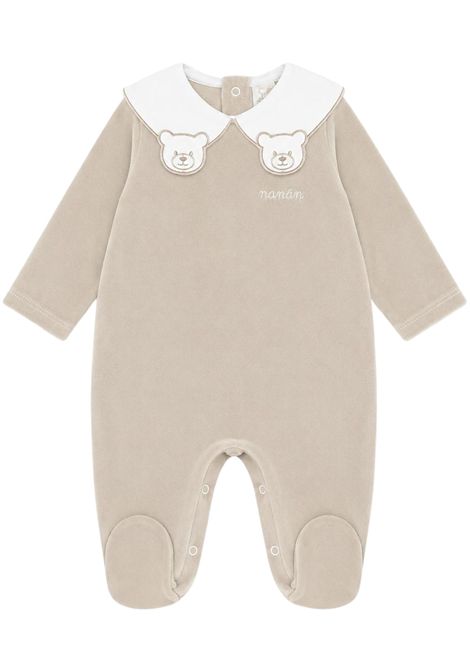Tutina neonato beige in velluto NANAN | CON055BEIGE