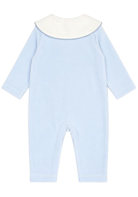 Tutina neonata azzurra in velluto NANAN | CON056AZZURRO