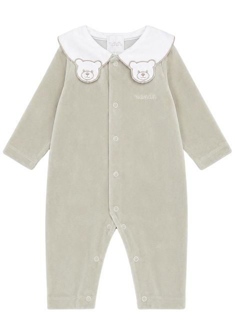 Beige velvet baby romper NANAN | CON056BEIGE
