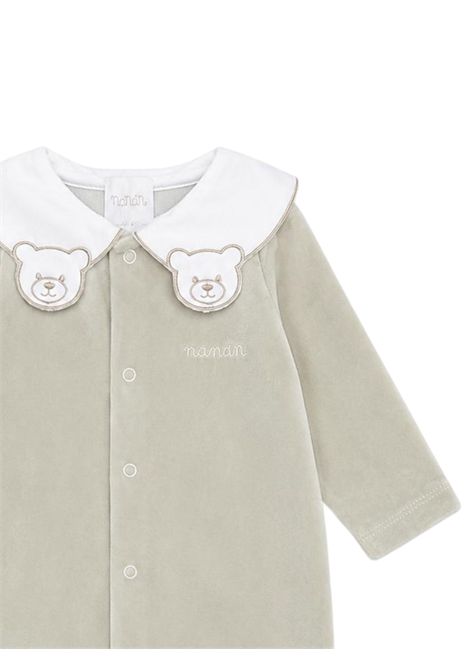 Beige velvet baby romper NANAN | CON056BEIGE