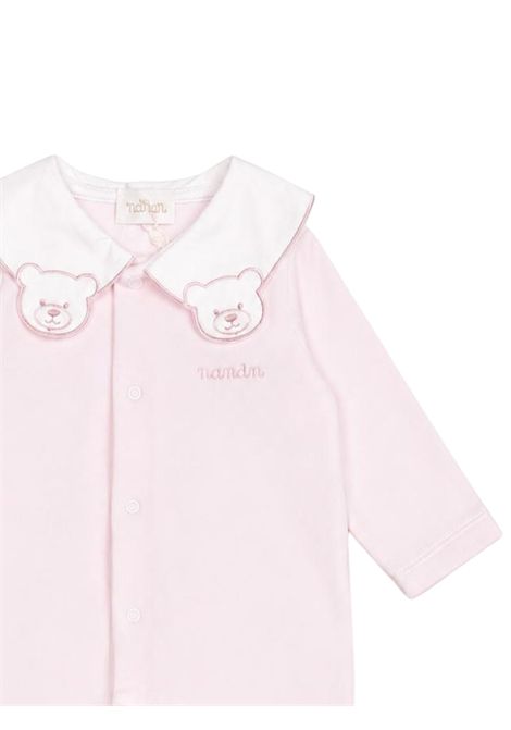 Pink velvet baby romper NANAN | CON056ROSA