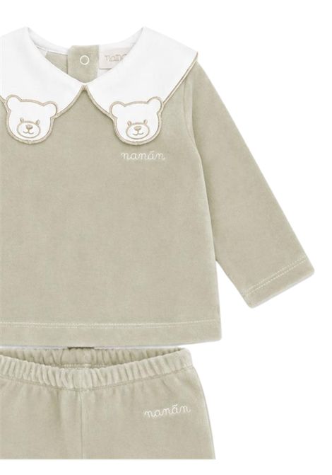 Completo neonata beige in velluto NANAN | CON057BEIGE