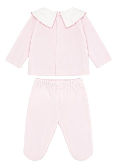 Completo neonata rosa in velluto NANAN | CON057ROSA