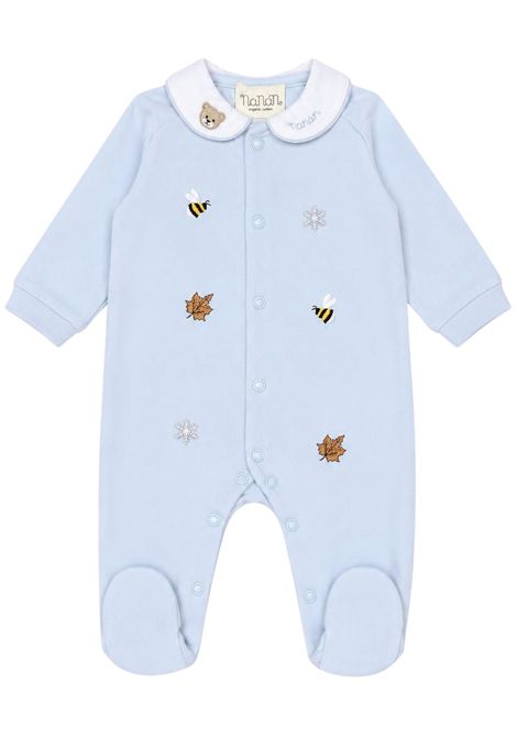 Tutina neonato azzurra in cotone NANAN | I25002AZZURRO