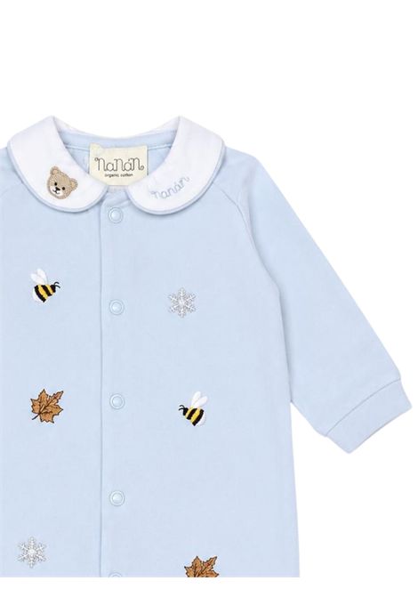 Tutina neonato azzurra in cotone NANAN | I25002AZZURRO