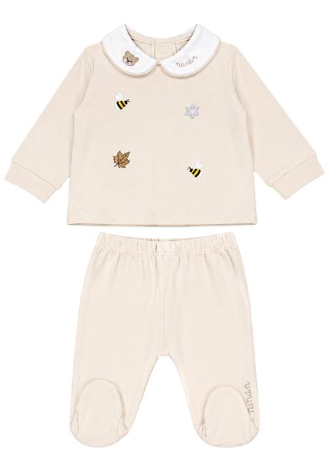 Completo neonata beige in cotone NANAN | I25003BEIGE