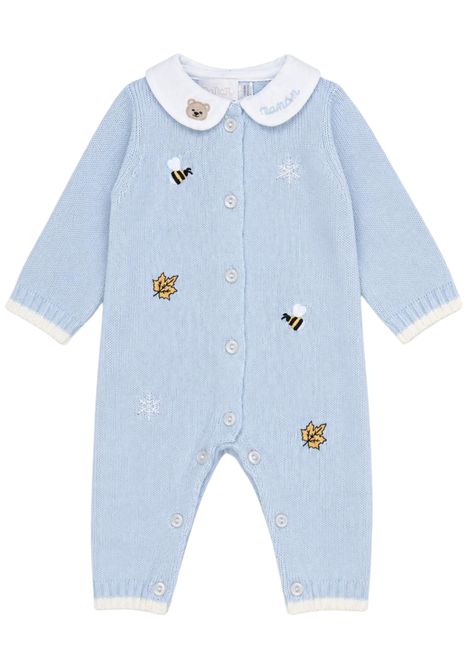 Tutina neonato azzurra in lana NANAN | I25011AZZURRO