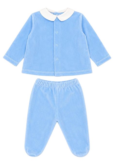 Blue velvet baby boy set NANAN | I25128AZZURRO