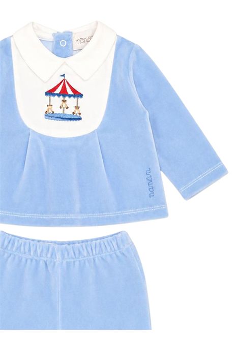 Blue velvet baby boy set NANAN | I25128AZZURRO