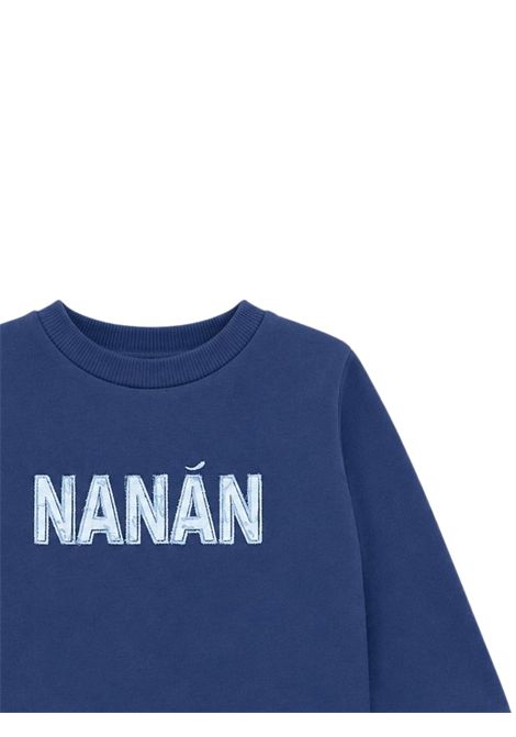 Felpa neonato blu in cotone NANAN | I25165BLU
