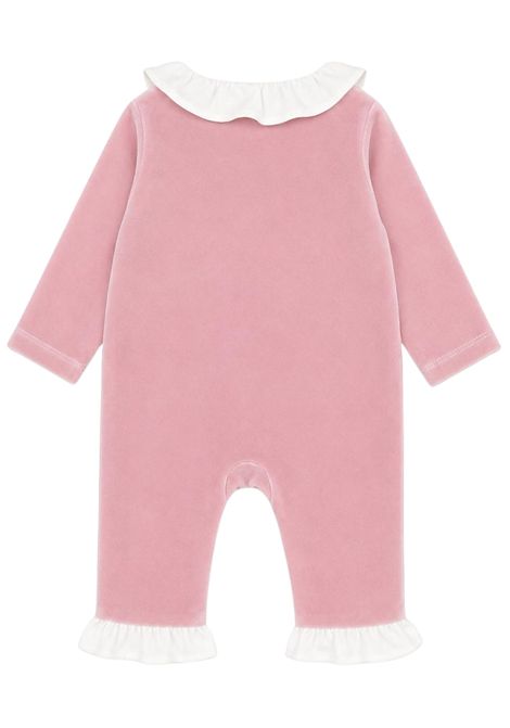 Pink velvet baby romper NANAN | I25433ROSA