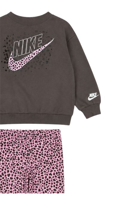 Completo bambina beige/rosa in cotone Nike | 36N432/DEBBEIGE/ROSA