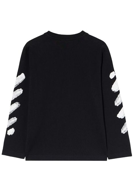 T-shirt bambino nera in cotone OFF WHITE | AB001F5J0021/MANERO