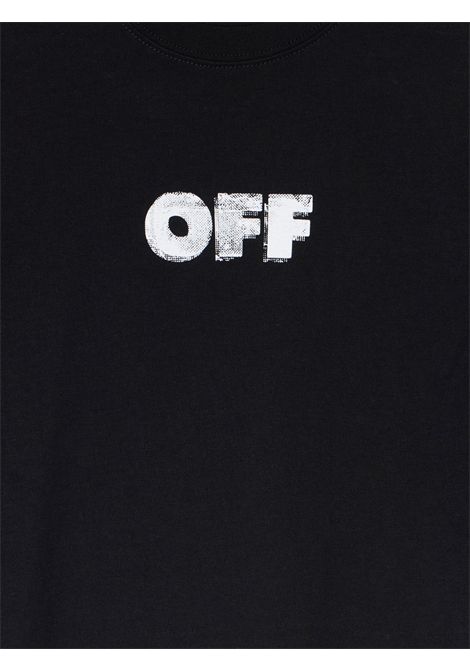 T-shirt bambino nera in cotone OFF WHITE | AB001F5J0021/MANERO