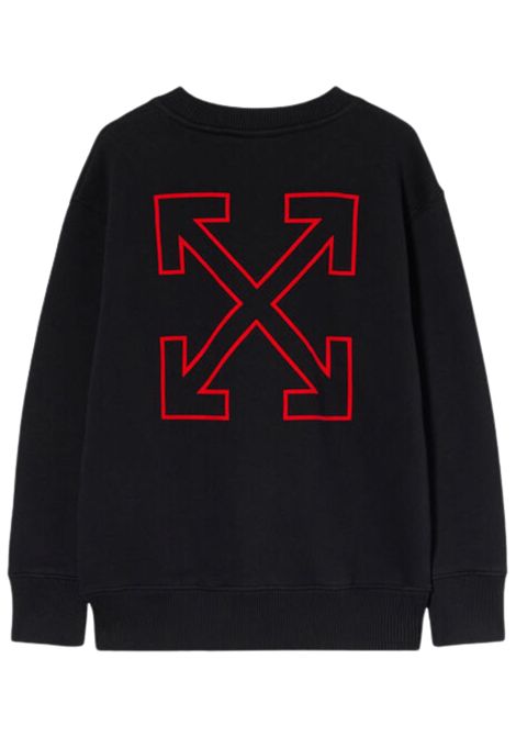 Unisex black cotton sweatshirt OFF WHITE | BA001F5F007/MANERO