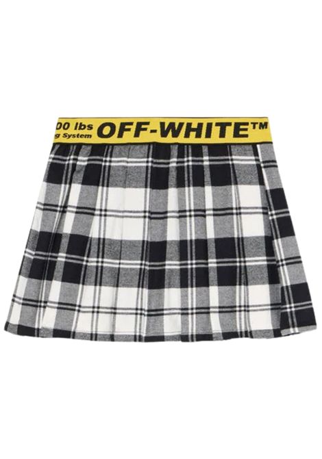 Gonna bambina nero/bianco in cotone OFF WHITE | CC02AF5F0011018/MANERO/BIANCO