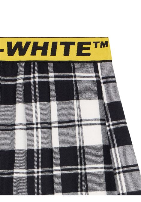 Gonna bambina nero/bianco in cotone OFF WHITE | CC02AF5F0011018/MANERO/BIANCO