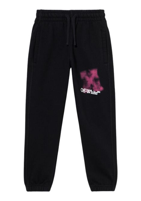 Black cotton trousers for girls OFF WHITE | CH001F5F0011032/MANERO