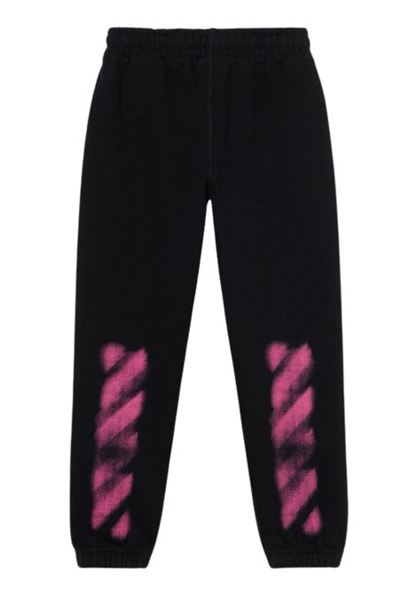 Black cotton trousers for girls OFF WHITE | CH001F5F0011032/MANERO