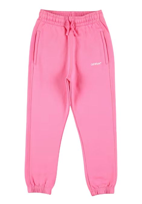 Fuchsia cotton trousers for girls OFF WHITE | CH001F5F0033201J1/MAFUCSIA