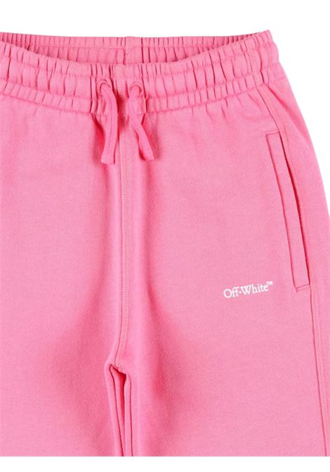 Fuchsia cotton trousers for girls OFF WHITE | CH001F5F0033201J1/MAFUCSIA