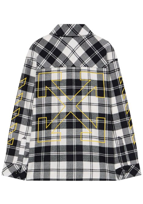 Black/white cotton shirt for children OFF WHITE | GA001F5F0011018/MANERO/BIANCO