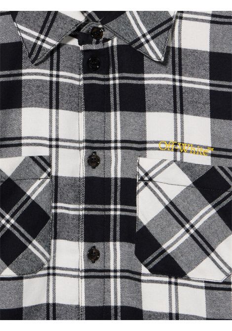 Black/white cotton shirt for children OFF WHITE | GA001F5F0011018/MANERO/BIANCO