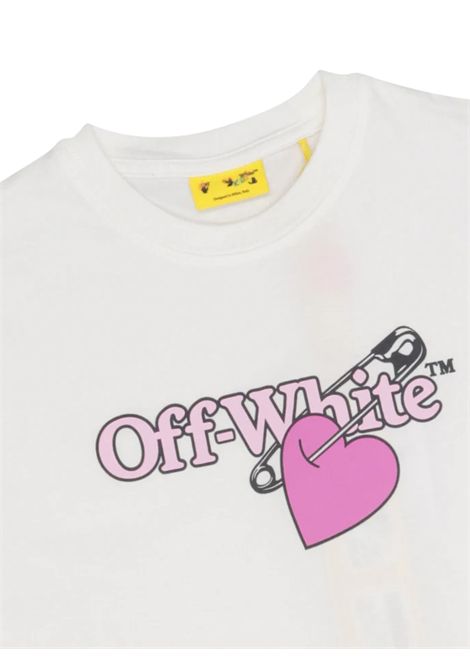 T-shirt bambina bianca in cotone OFF WHITE | OGAA001F25/CEBIANCO
