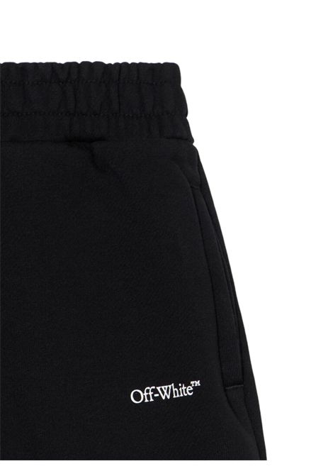Black cotton trousers for girls OFF WHITE | OGCH00AF25FLE/CENERO