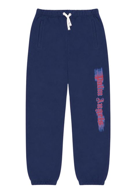 Pantalone bambino blu in cotone PALM ANGELS | PBCH008F25FLE/CEBLU