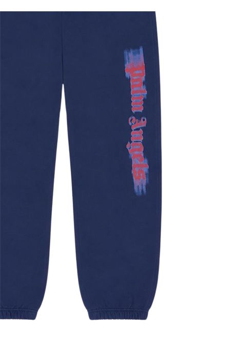 Pantalone bambino blu in cotone PALM ANGELS | PBCH008F25FLE/CEBLU