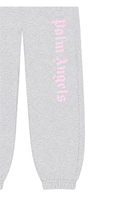 Pantalone bambina grigio in cotone PALM ANGELS | PGCH008C99FLE/CEGRIGIO