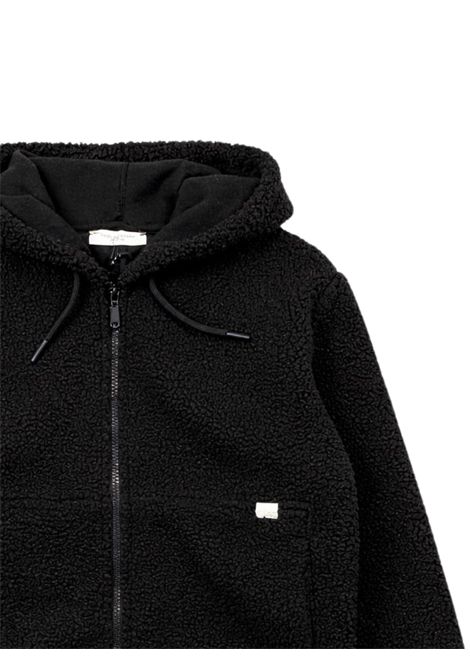 Cardigan bambino nero sherpa Paolo Pecora | PP3799/SUNERO