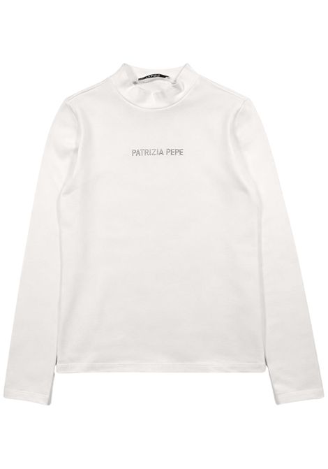 T-shirt bambina bianca in cotone Patrizia Pepe | 7M0748N/MABIANCO