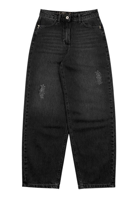 Jeans bambina nero in cotone Patrizia Pepe | 7P0394/MANERO