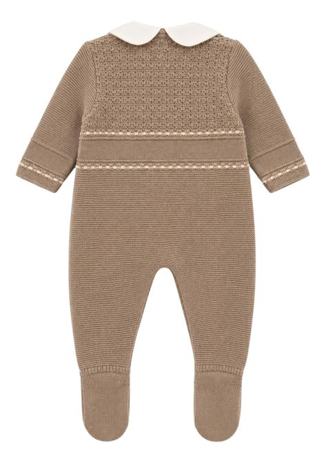 Beige cotton and cashmere baby romper PAZ RODRIGUEZ | 005121901/ANBEIGE
