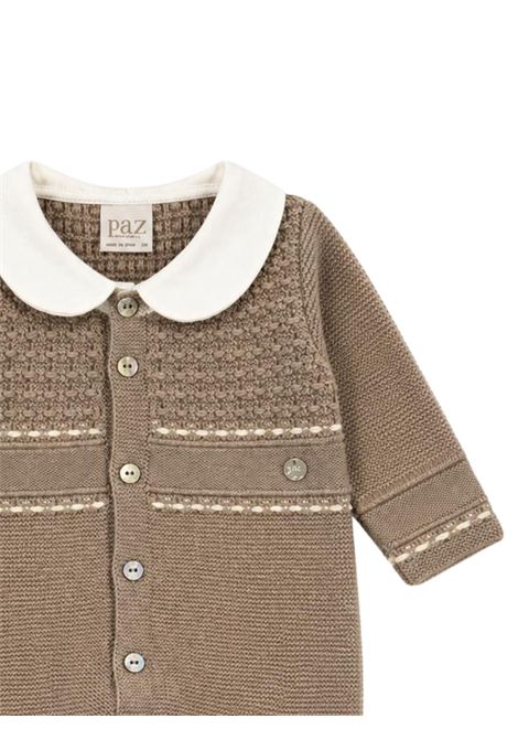 Beige cotton and cashmere baby romper PAZ RODRIGUEZ | 005121901/ANBEIGE