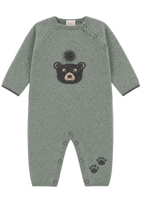 Green wool baby romper PAZ RODRIGUEZ | 005132871/ANVERDE