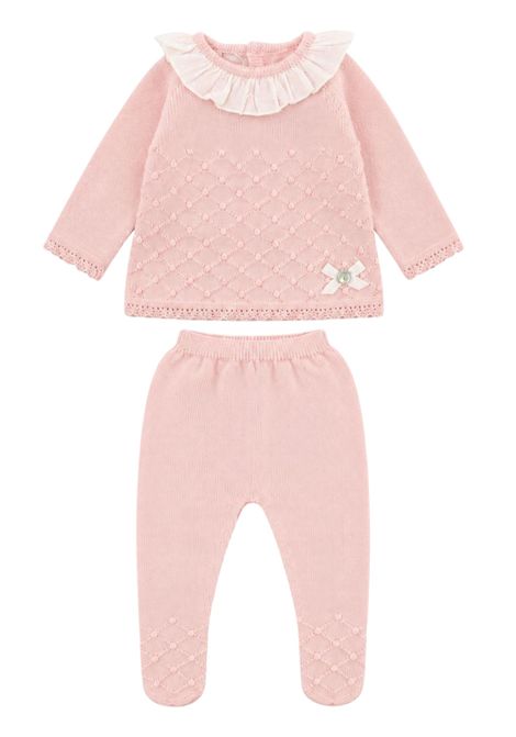 Pink wool baby girl set PAZ RODRIGUEZ | 103111866/ANROSA