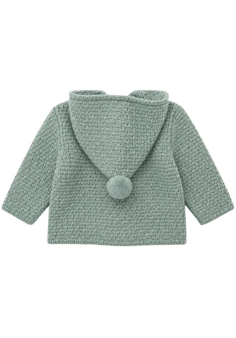 Cardigan neonato verde in lana PAZ RODRIGUEZ | 112136/ANVERDE