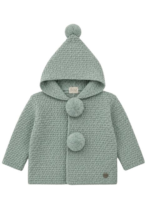 Cardigan neonato verde in lana PAZ RODRIGUEZ | 112136/ANVERDE