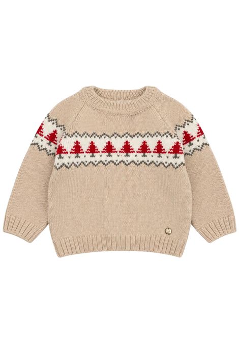 Maglione neonato beige in lana PAZ RODRIGUEZ | 113017/ANBEIGE
