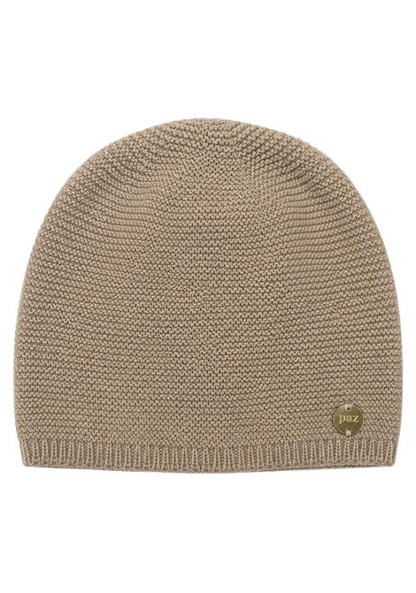 Beige baby hat in cotton and cashmere PAZ RODRIGUEZ | 120974/ANBEIGE