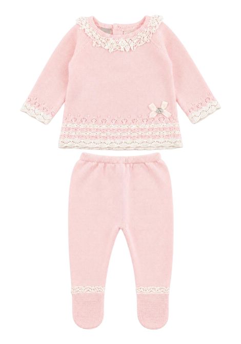 Pink cotton baby girl set PAZ RODRIGUEZ | 121551/ANROSA