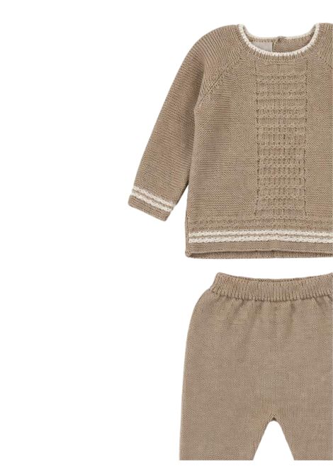 Beige baby boy's set in cotton and cashmere PAZ RODRIGUEZ | 303122207/ANBEIGE