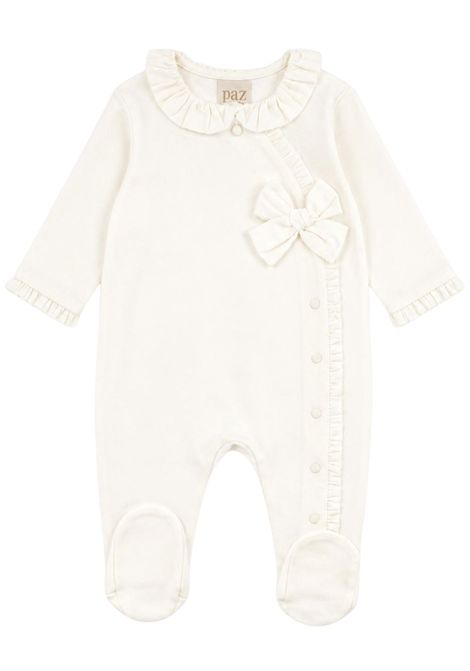 White cotton baby romper PAZ RODRIGUEZ | 39327/ANBIANCO
