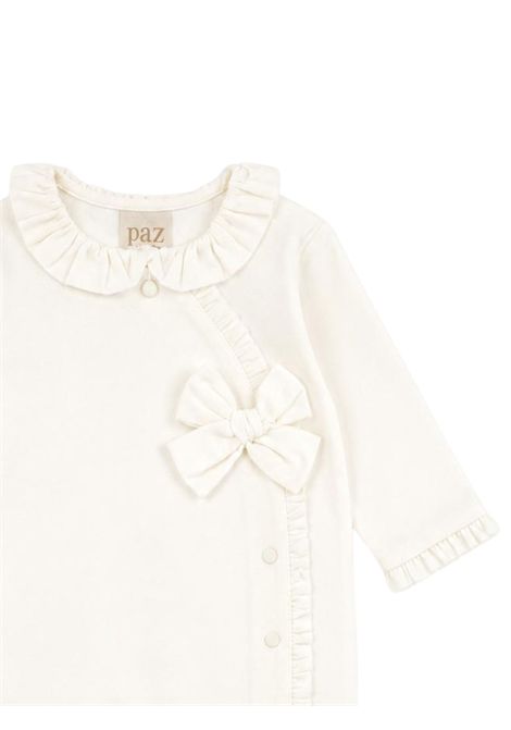 White cotton baby romper PAZ RODRIGUEZ | 39327/ANBIANCO