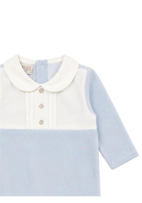 Blue cotton baby romper PAZ RODRIGUEZ | 39757/ANAZZURRO