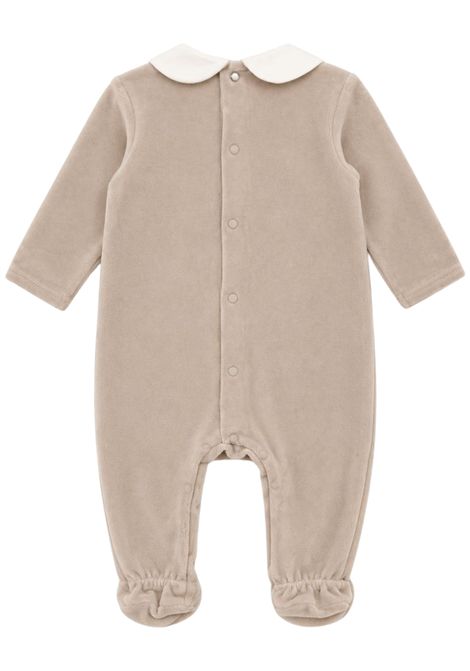 Beige cotton baby romper PAZ RODRIGUEZ | 39757/ANBEIGE